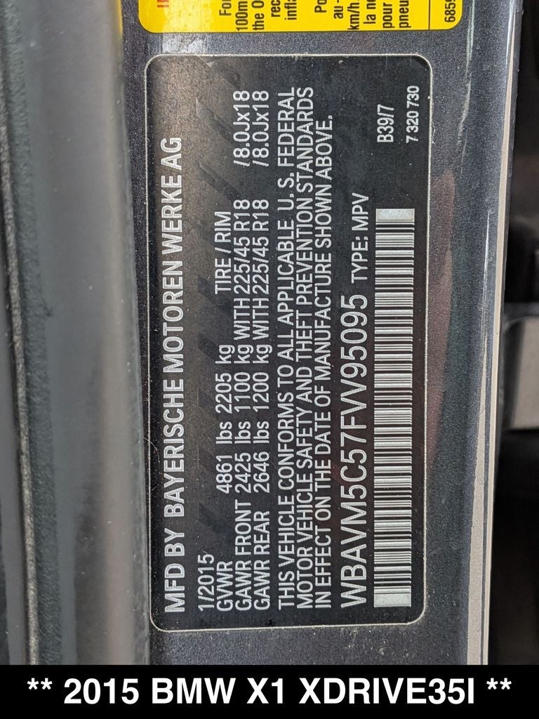 2015 BMW X1 xDrive35i