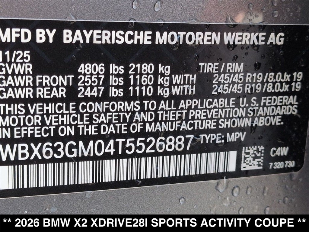 2026 BMW X2 xDrive28i