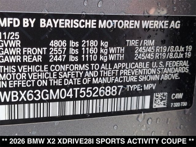 2026 BMW X2 xDrive28i