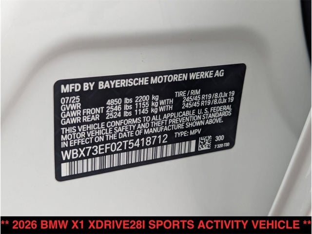 2026 BMW X1 xDrive28i