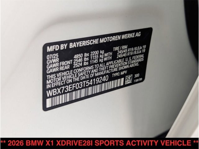 2026 BMW X1 xDrive28i