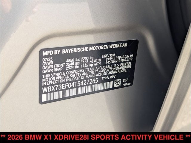 2026 BMW X1 xDrive28i