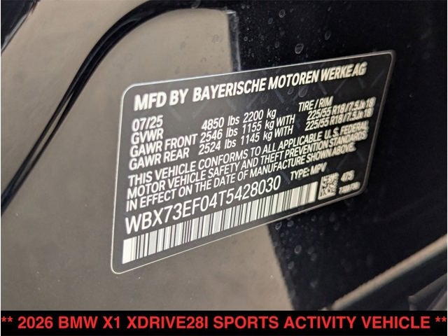 2026 BMW X1 xDrive28i