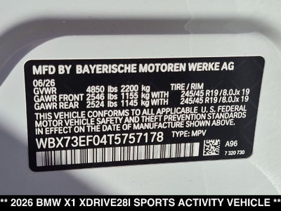 2026 BMW X1 xDrive28i