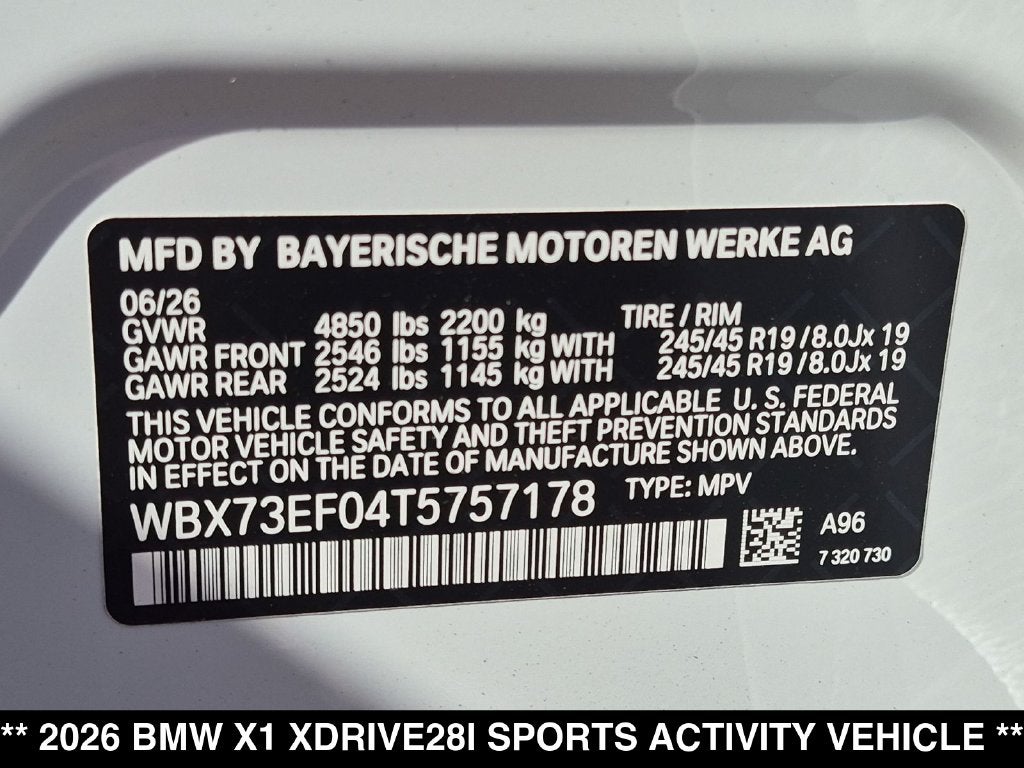 2026 BMW X1 xDrive28i