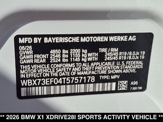 2026 BMW X1 xDrive28i
