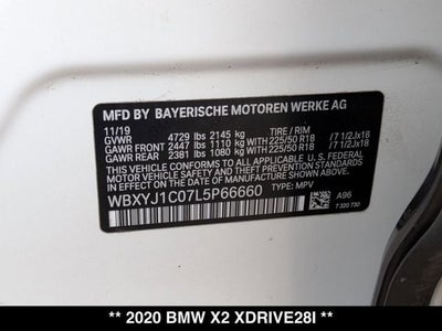 2020 BMW X2 xDrive28i