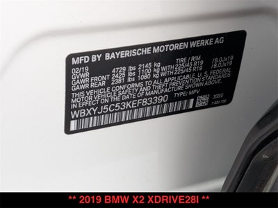 2019 BMW X2 xDrive28i