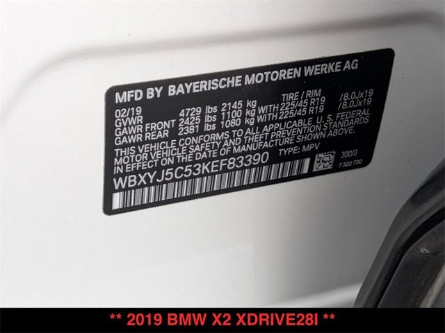 2019 BMW X2 xDrive28i