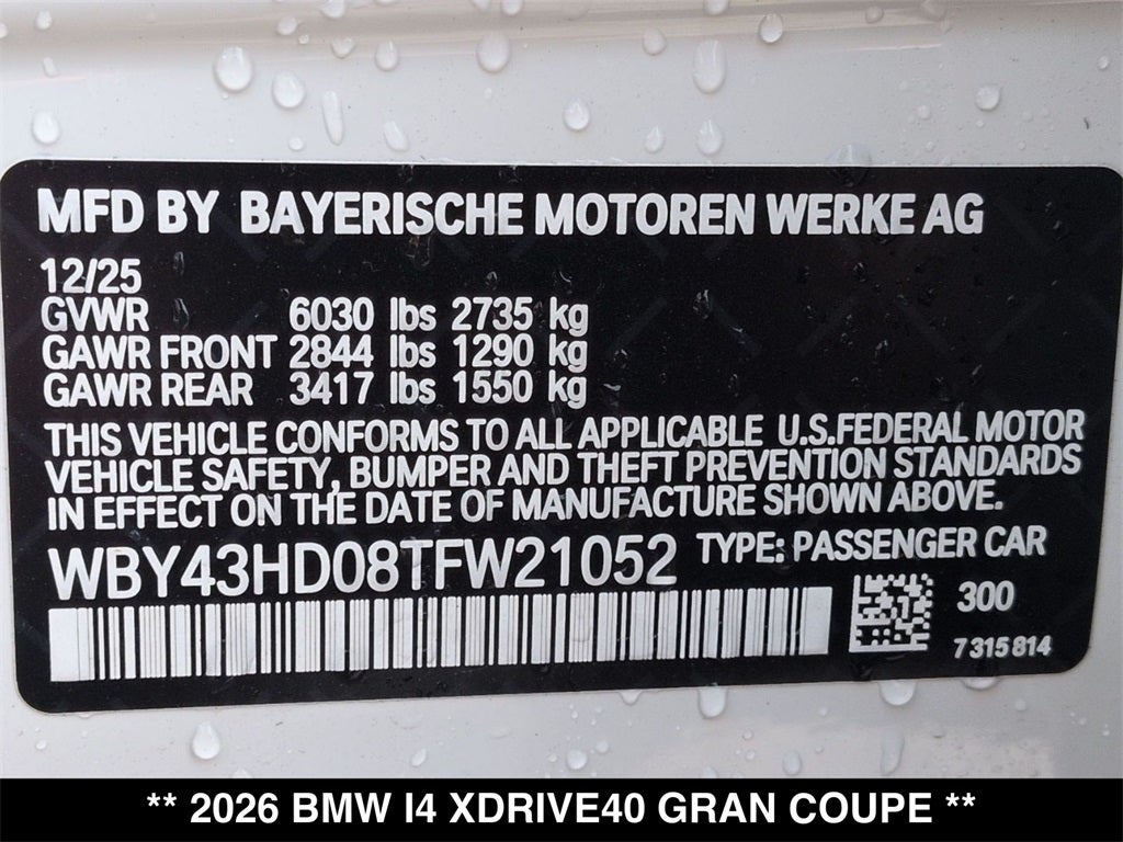 2026 BMW i4 xDrive40