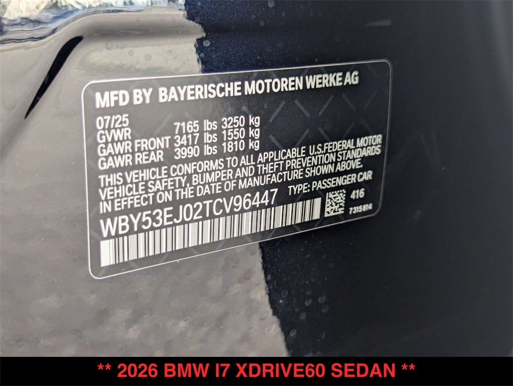 2026 BMW i7 xDrive60