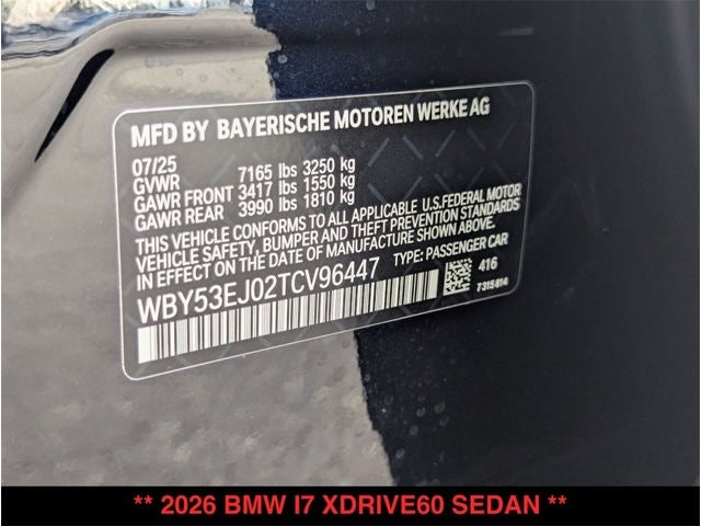 2026 BMW i7 xDrive60
