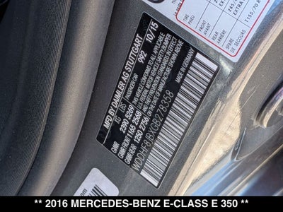 2016 Mercedes-Benz E-Class E 350 4MATIC®