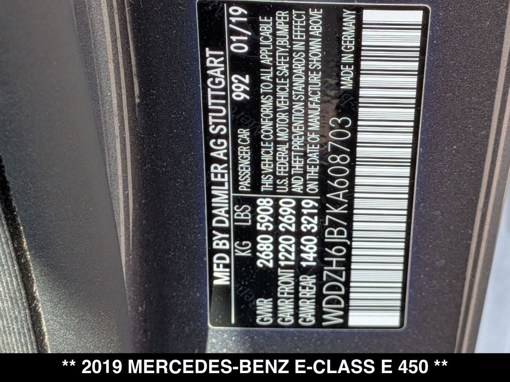 2019 Mercedes-Benz E-Class E 450 4MATIC®