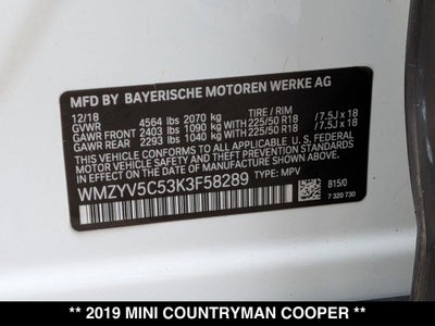 2019 MINI Cooper Countryman ALL4 Signature ALL4