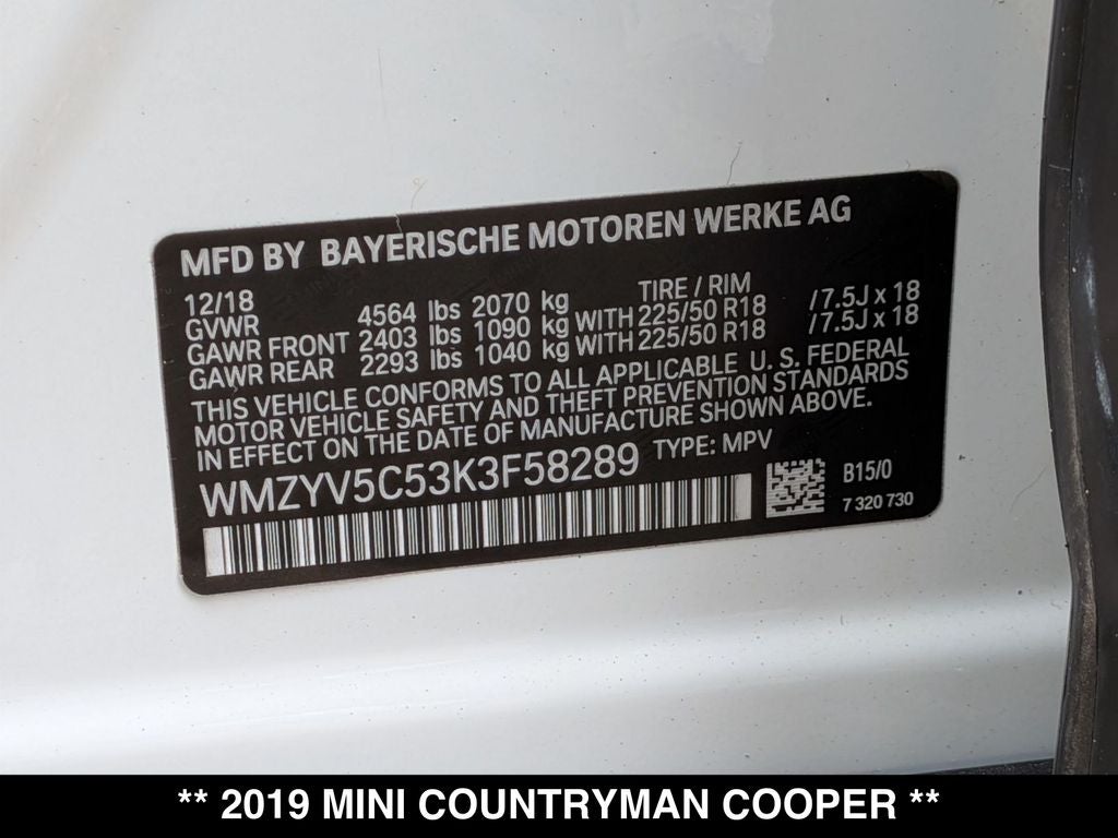 2019 MINI Cooper Countryman ALL4 Signature ALL4