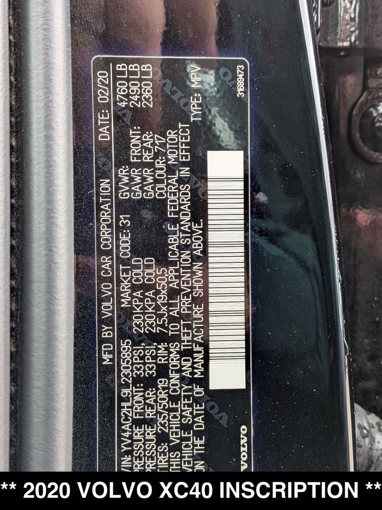 2020 Volvo XC40 T4 Inscription