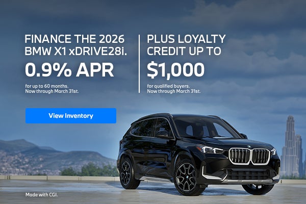 Finance The 2026 BMW X1 xDrive28i. 0.9% APR