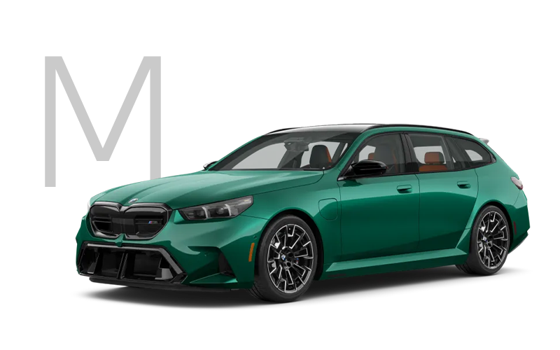 The new BMW M5 Touring in green with M logo. | BMW of Okemos in Okemos MI