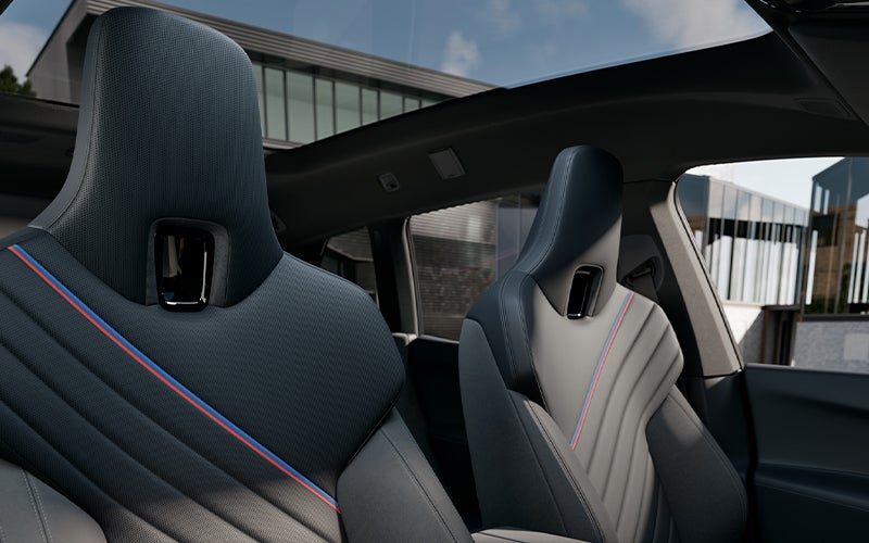 Interior seats and upholstery of the BMW iX M70. | BMW of Okemos in Okemos MI